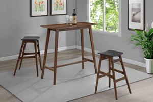 Mesa de bar rectangular Finnick de 47 pulgadas de altura de pub en nogal
