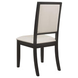 Juego de comedor Louise de 7 piezas con hojas extensibles rectangulares, color negro