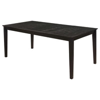 Mesa de comedor rectangular Louise de 78 pulgadas con hojas extensibles, color negro