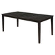 Mesa de comedor rectangular Louise de 78 pulgadas con hojas extensibles, color negro