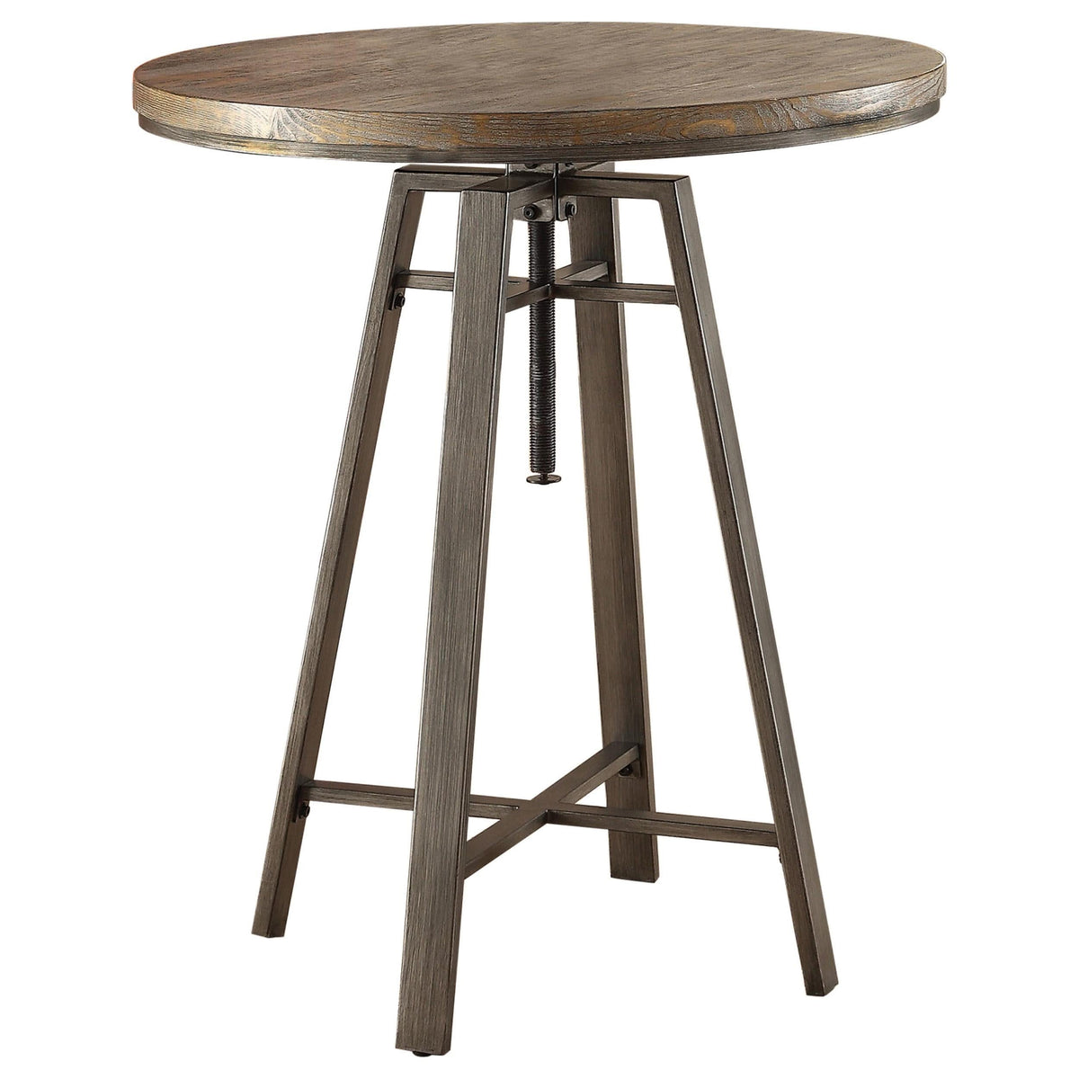 Juego de mesa de bar ajustable de 3 piezas Bartlett, color nuez moscada cepillada