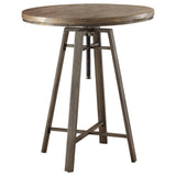 Juego de mesa de bar ajustable de 3 piezas Bartlett, color nuez moscada cepillada