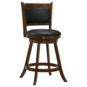 Silla giratoria tapizada Broxton en color castaño (juego de 2)
