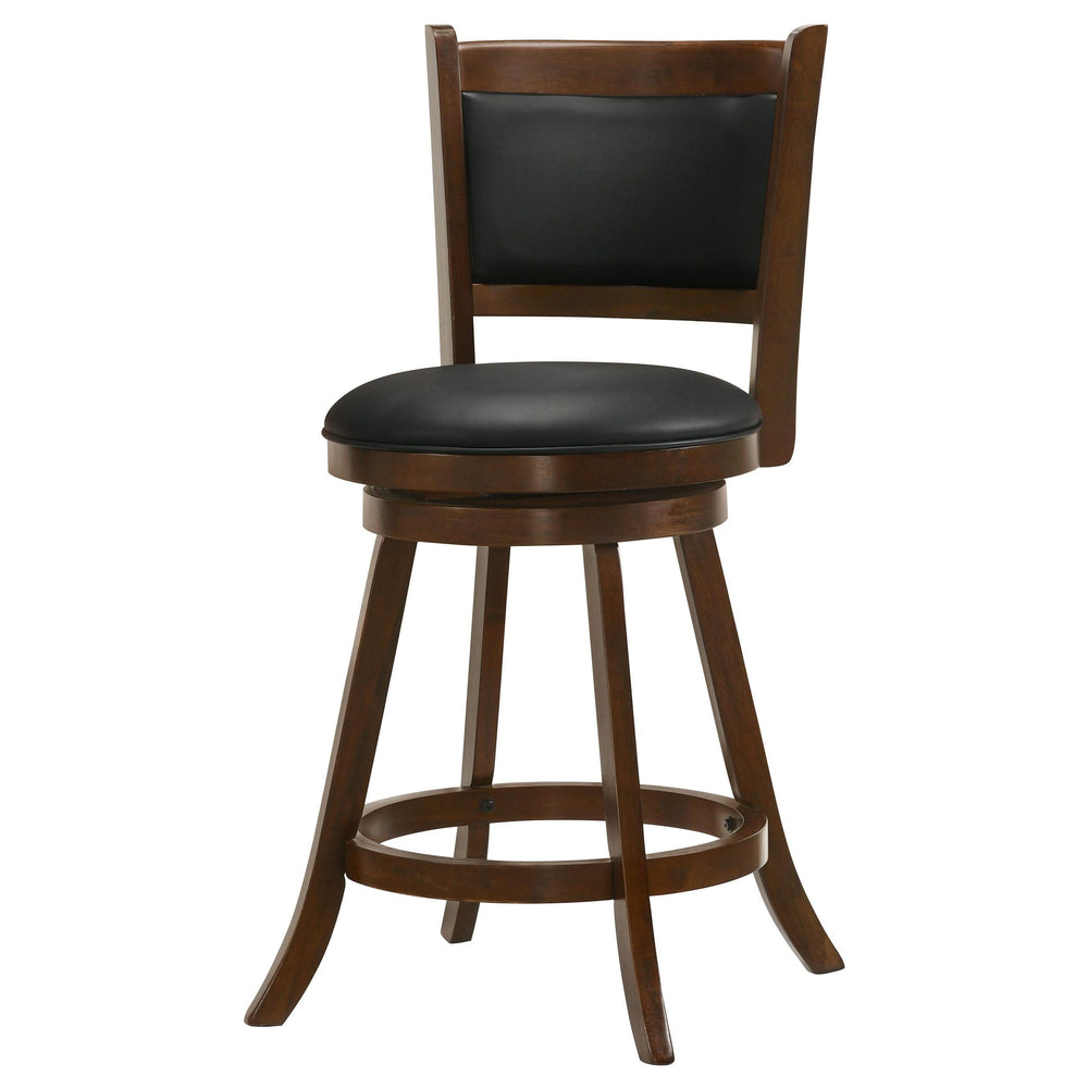 Silla giratoria tapizada Broxton en color castaño (juego de 2)