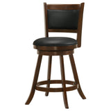 Silla giratoria tapizada Broxton en color castaño (juego de 2)
