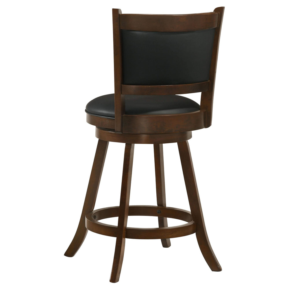 Silla giratoria tapizada Broxton en color castaño (juego de 2)
