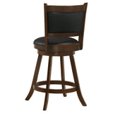 Silla giratoria tapizada Broxton en color castaño (juego de 2)