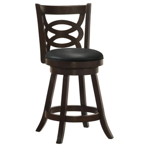 Taburete giratorio de madera Calecita color capuchino (juego de 2)