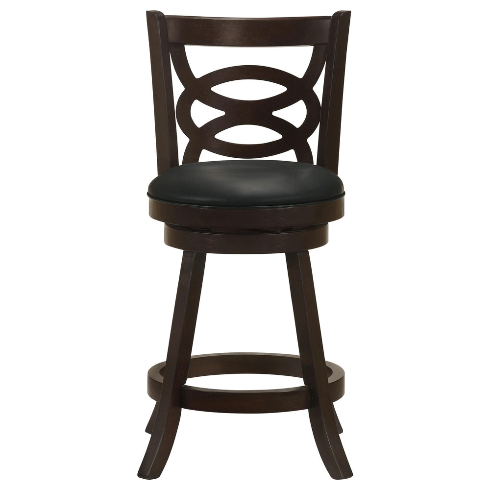 Taburete giratorio de madera Calecita color capuchino (juego de 2)