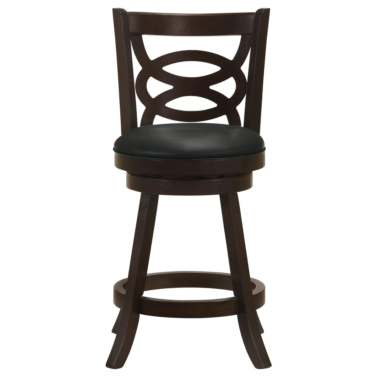 Taburete giratorio de madera Calecita color capuchino (juego de 2)