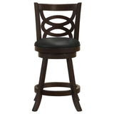 Taburete giratorio de madera Calecita color capuchino (juego de 2)