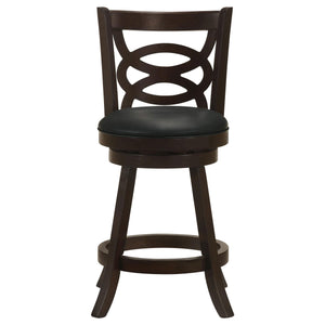 Taburete giratorio de madera Calecita color capuchino (juego de 2)
