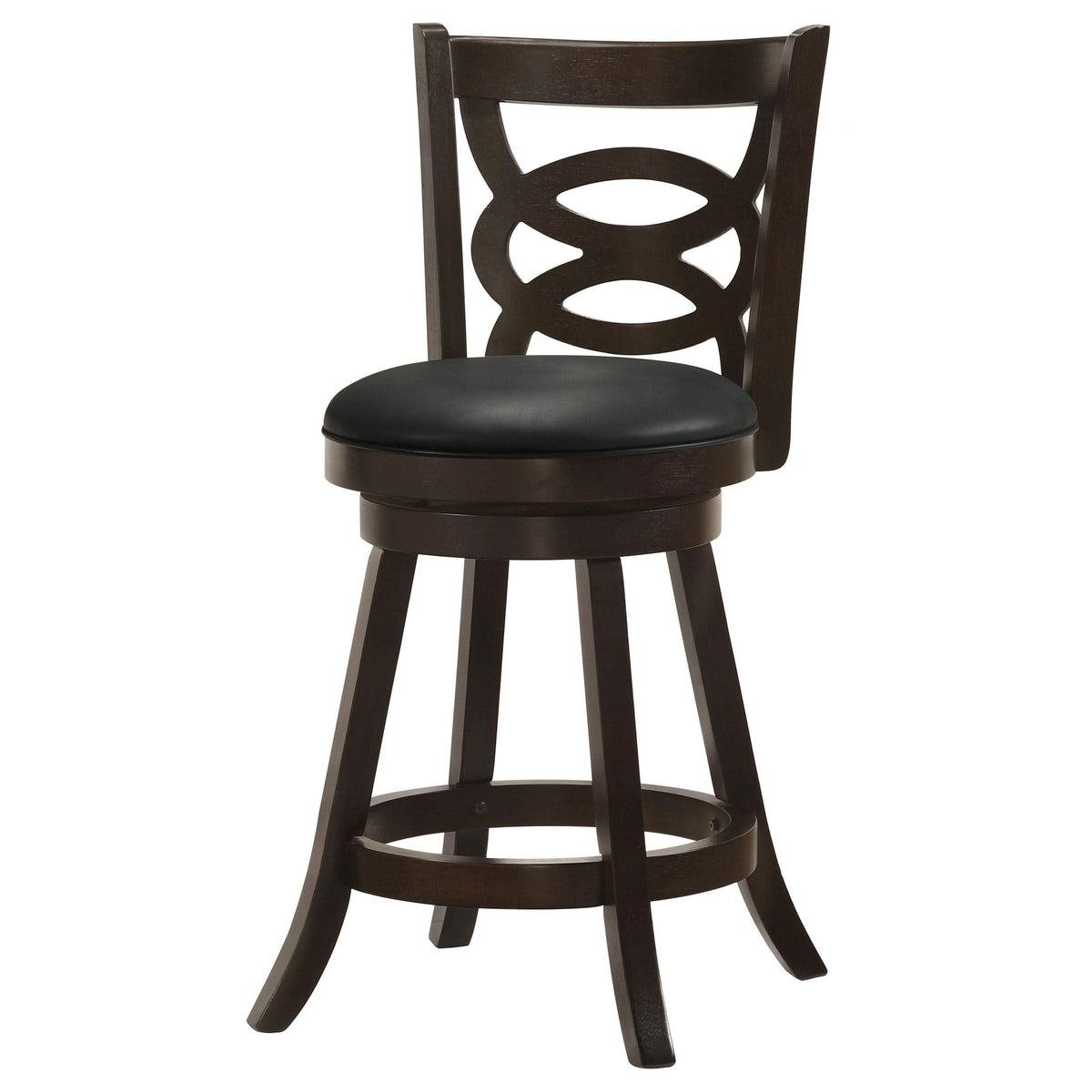 Taburete giratorio de madera Calecita color capuchino (juego de 2)