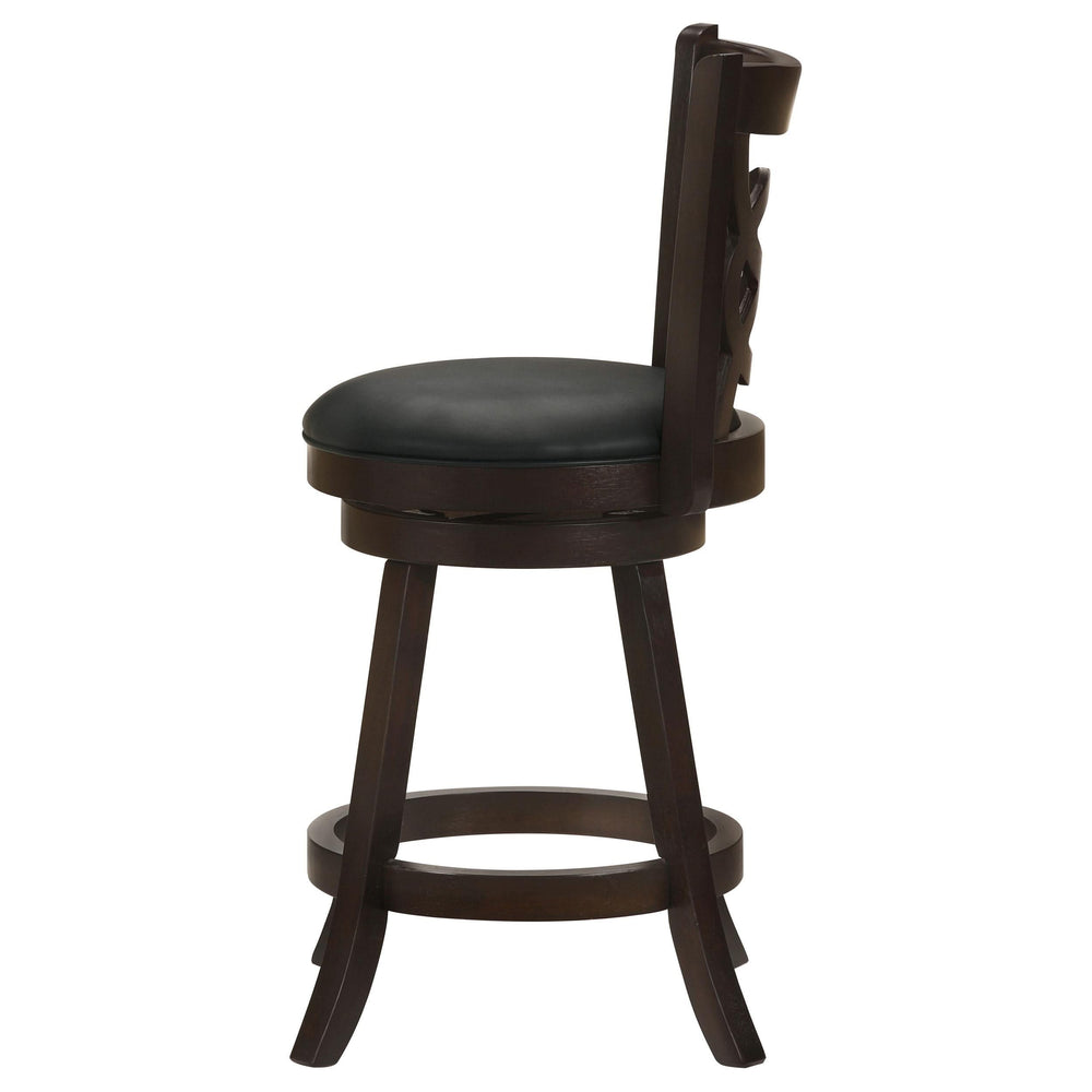Taburete giratorio de madera Calecita color capuchino (juego de 2)