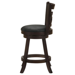 Taburete giratorio de madera Calecita color capuchino (juego de 2)