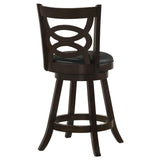 Taburete giratorio de madera Calecita color capuchino (juego de 2)