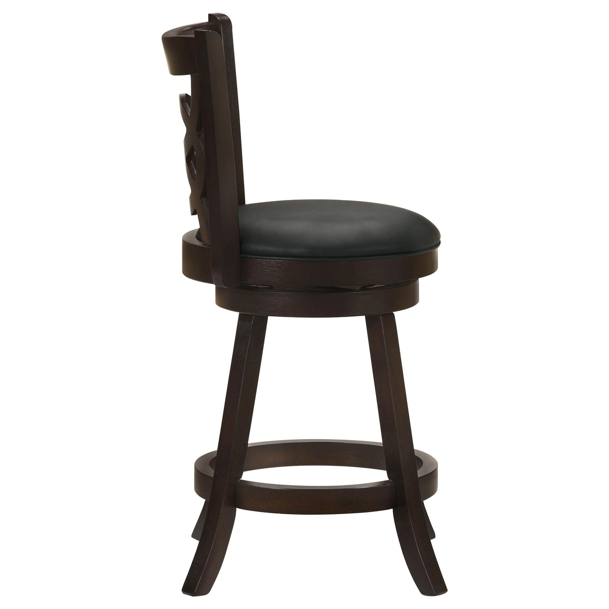Taburete giratorio de madera Calecita color capuchino (juego de 2)