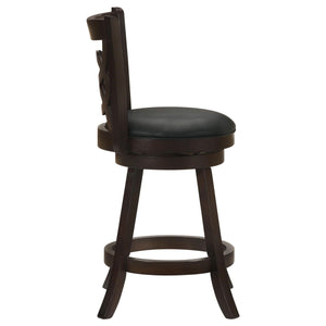 Taburete giratorio de madera Calecita color capuchino (juego de 2)