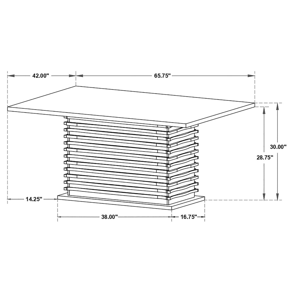 Juego de mesa de comedor rectangular Stanton de 5 piezas, gris