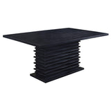 Juego de mesa de comedor rectangular Stanton de 7 piezas, gris