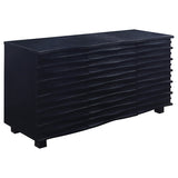 Aparador tipo buffet Stanton de 3 cajones, color negro