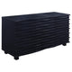 Aparador tipo buffet Stanton de 3 cajones, color negro