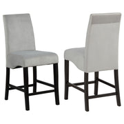 Stanton Velvet Upholstered Counter Chair Grey (Set of 2)