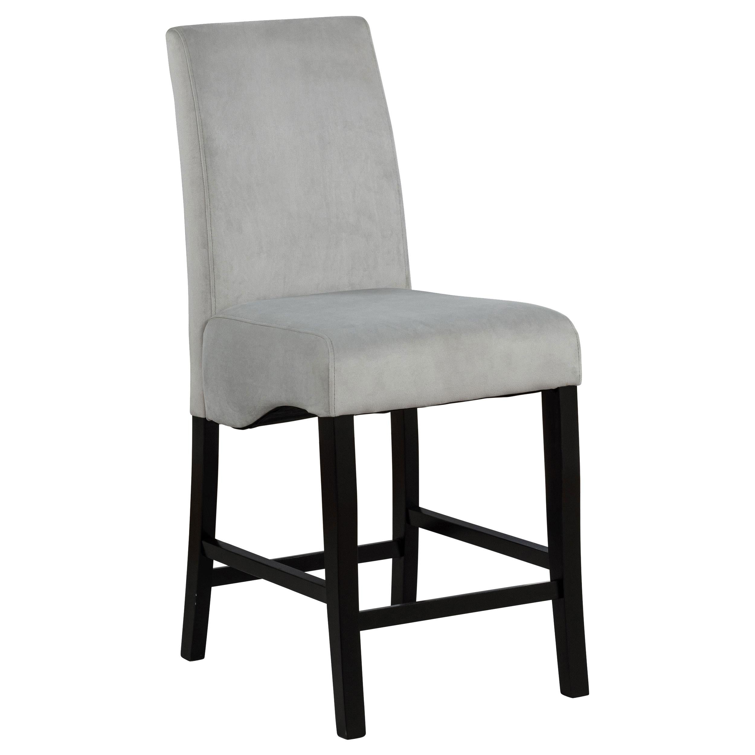 Stanton Velvet Upholstered Counter Chair Grey (Set of 2)