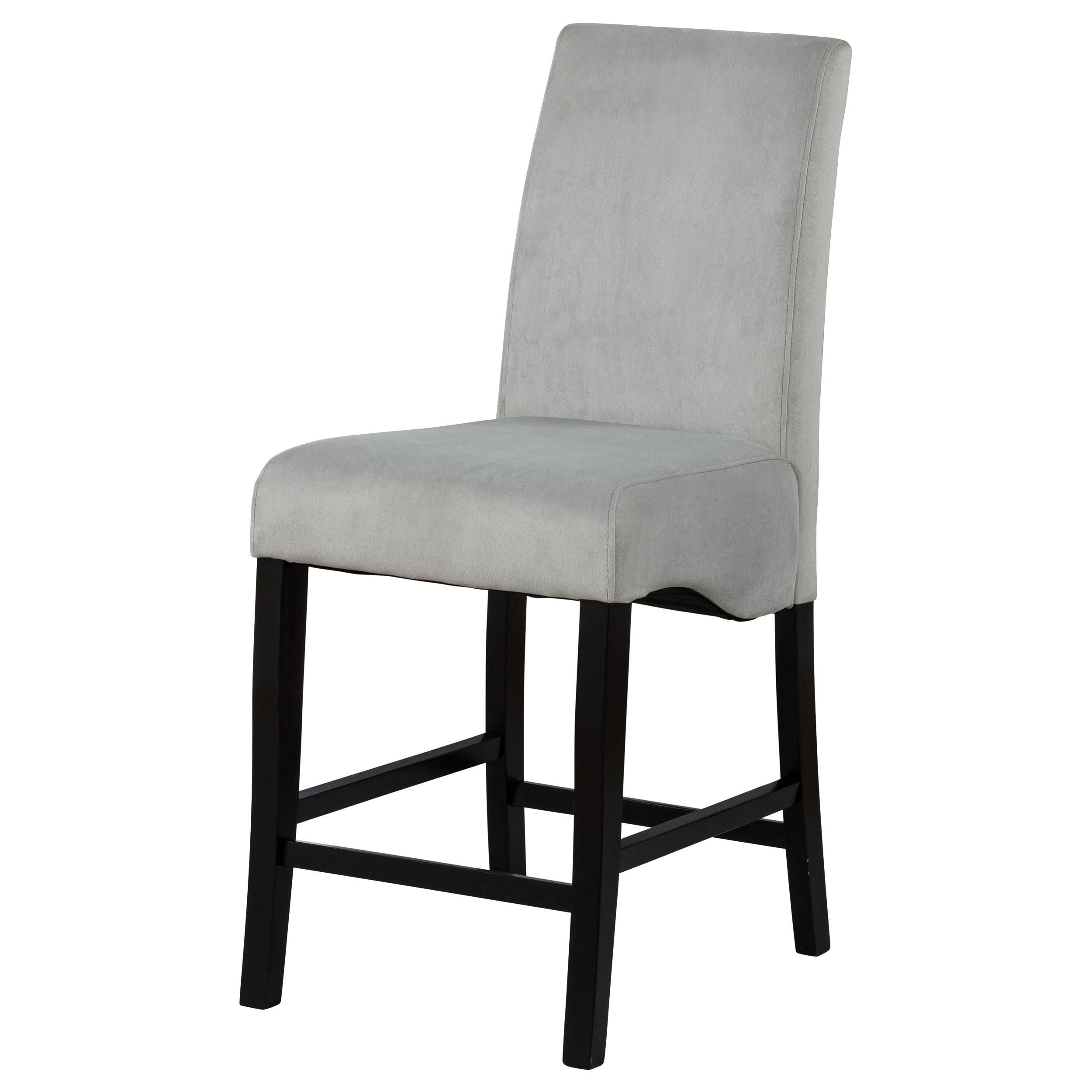Stanton Velvet Upholstered Counter Chair Grey (Set of 2)