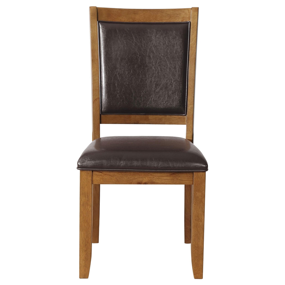 Sillas laterales tapizadas Nelms en marrón oscuro y marrón oscuro (juego de 2)