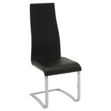 Juego de mesa de comedor Anges de 5 piezas en blanco de alto brillo y negro