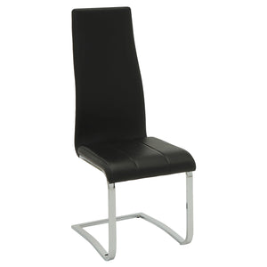 Juego de mesa de comedor Anges de 5 piezas en blanco de alto brillo y negro