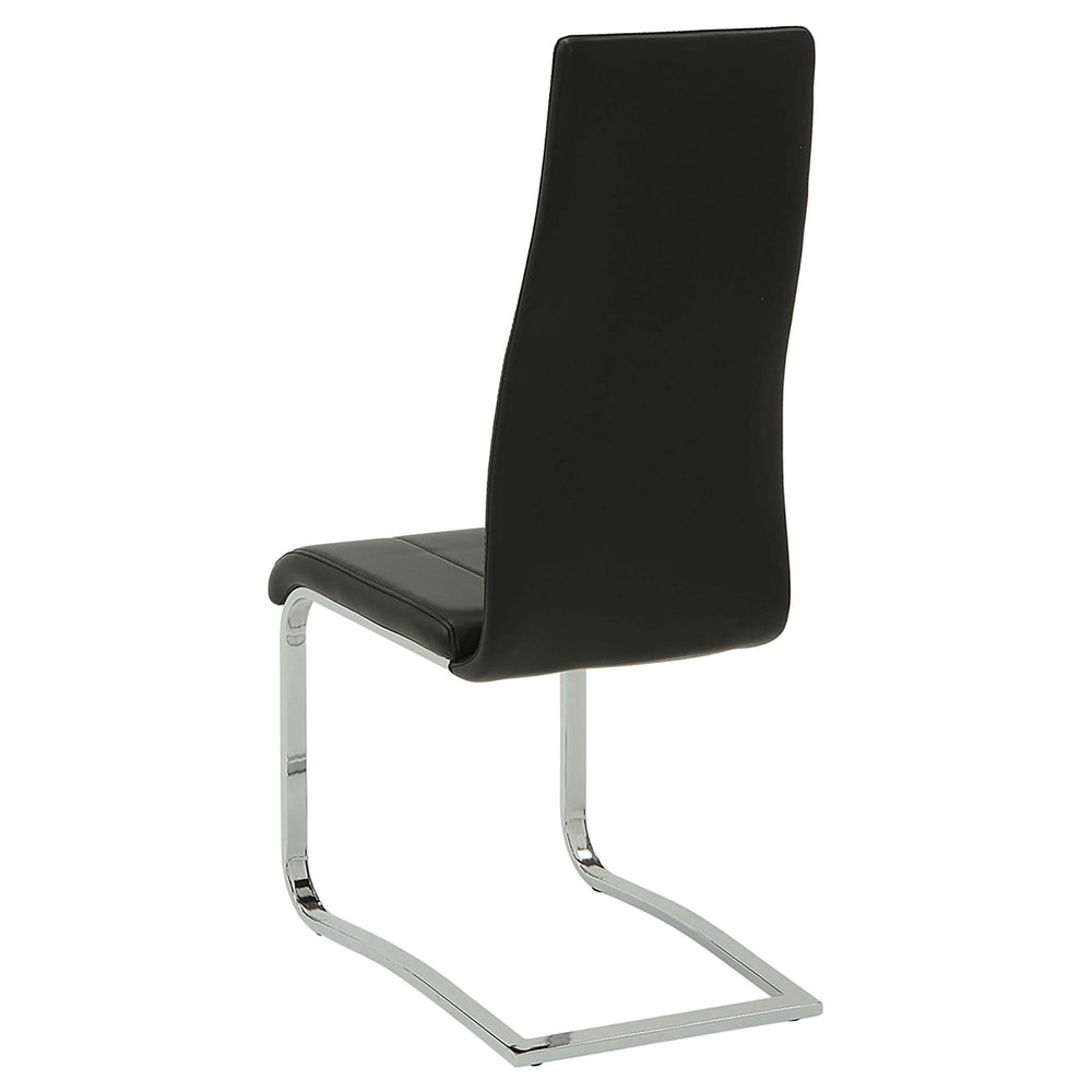 Juego de mesa de comedor Anges de 5 piezas en blanco de alto brillo y negro