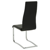 Juego de mesa de comedor Anges de 5 piezas en blanco de alto brillo y negro