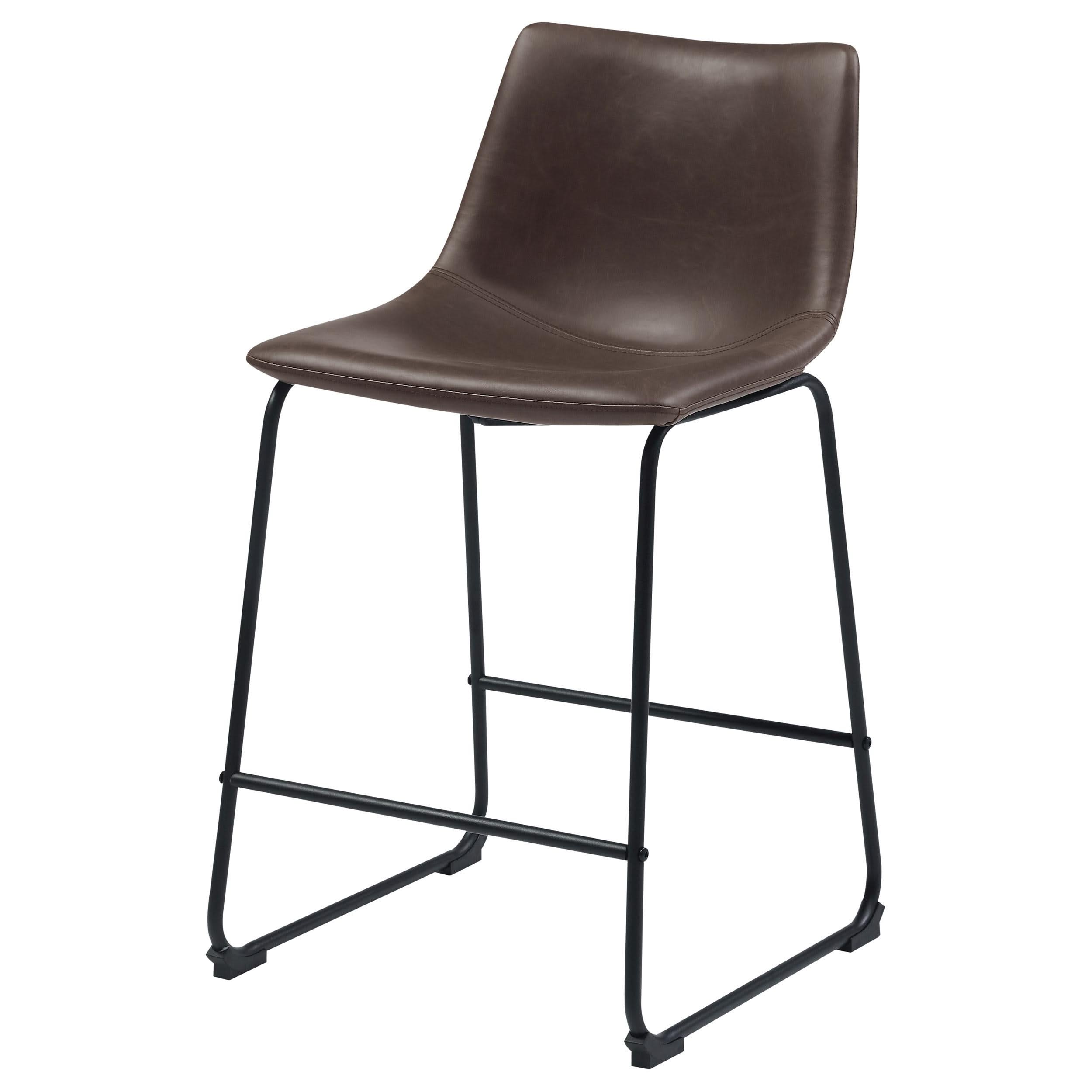 Silla de mostrador tapizada Michelle marrón (juego de 2)