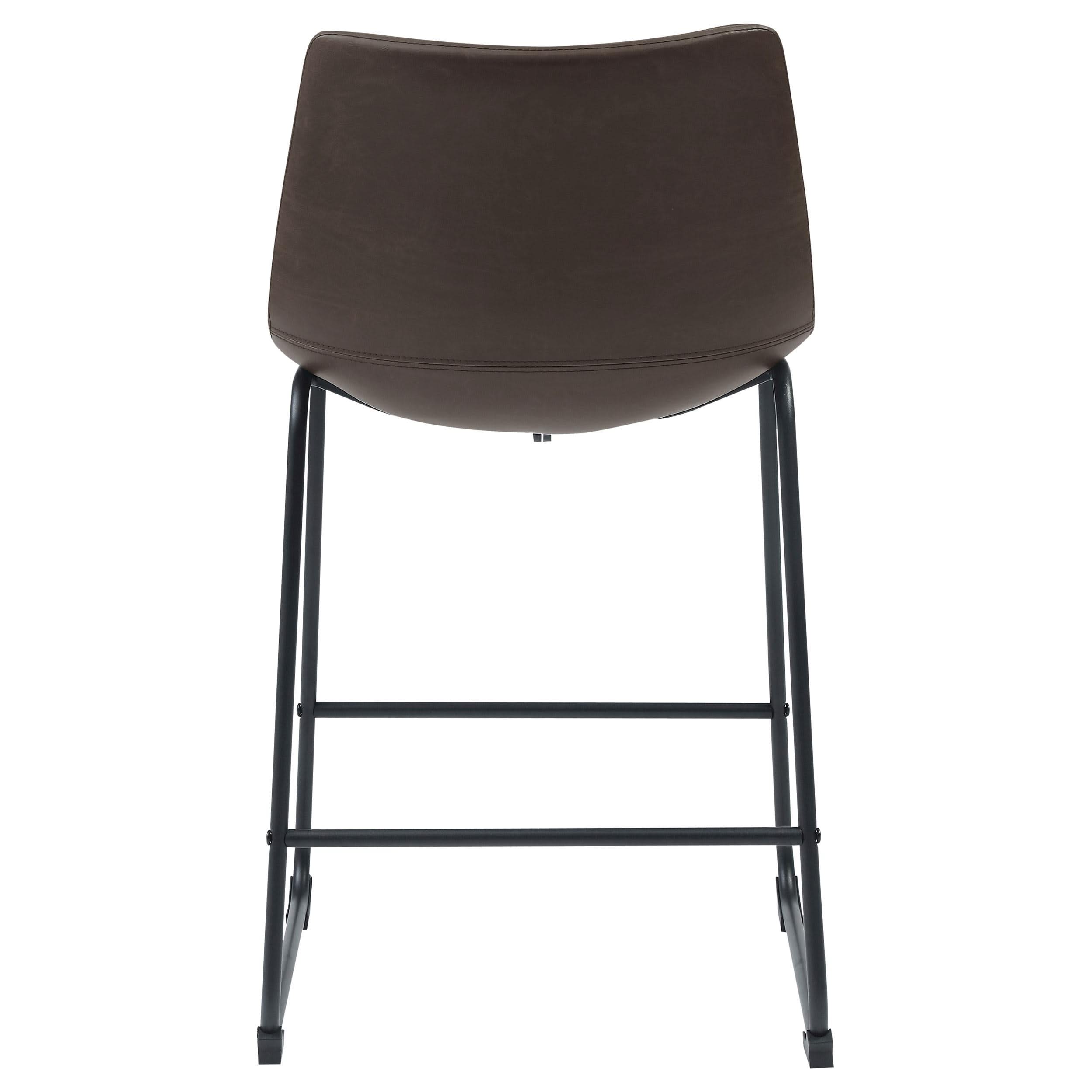 Silla de mostrador tapizada Michelle marrón (juego de 2)