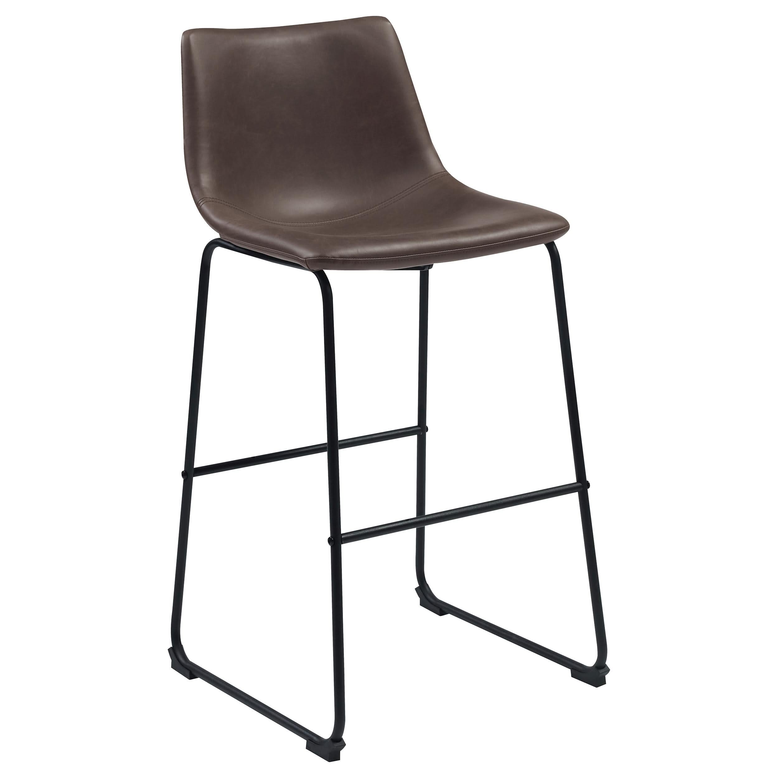 Silla de bar tapizada Michelle marrón (juego de 2)