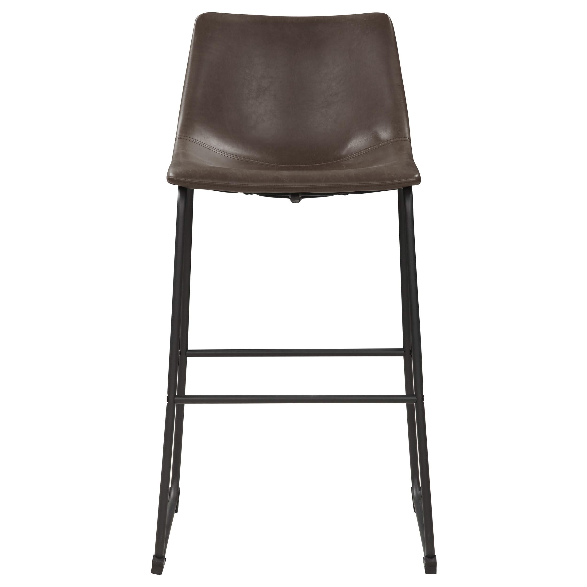 Silla de bar tapizada Michelle marrón (juego de 2)