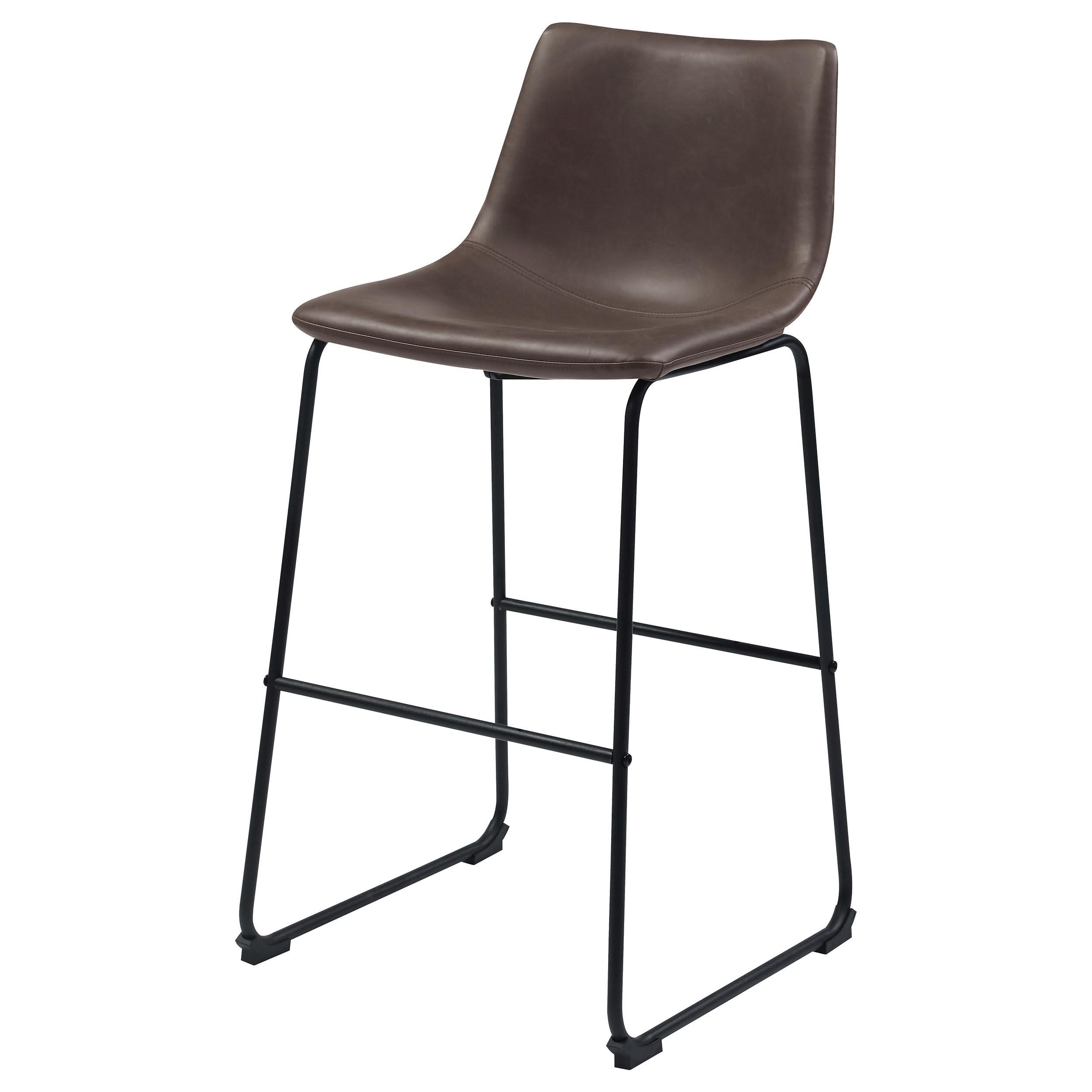 Silla de bar tapizada Michelle marrón (juego de 2)