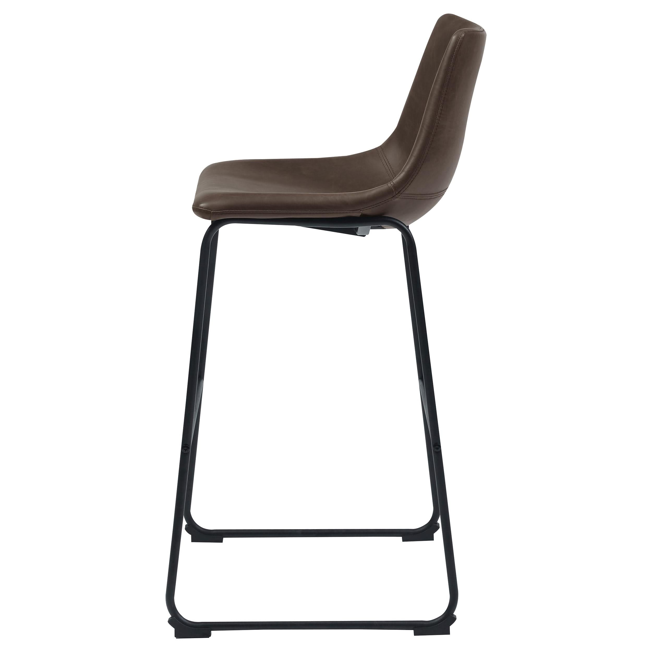 Silla de bar tapizada Michelle marrón (juego de 2)