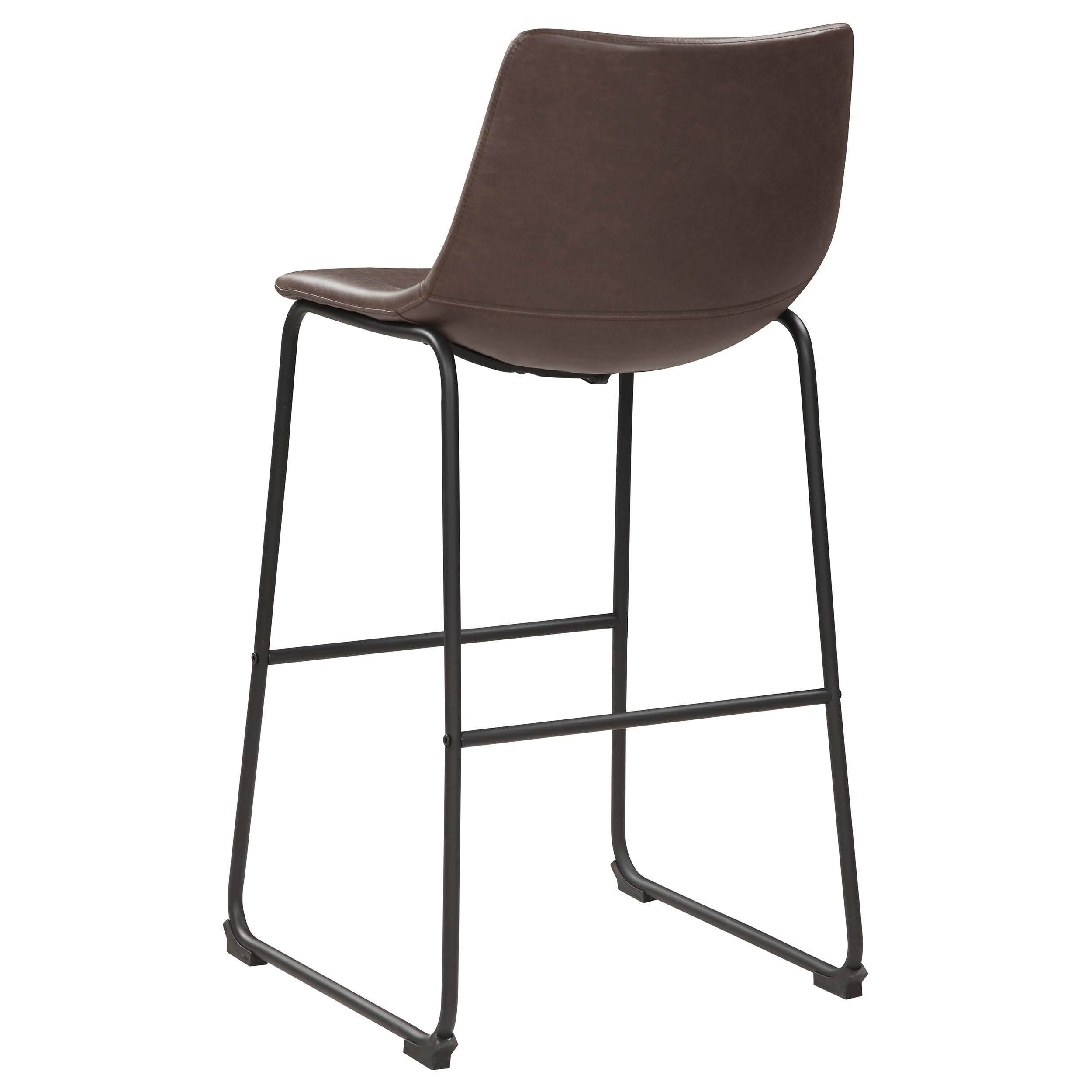 Silla de bar tapizada Michelle marrón (juego de 2)