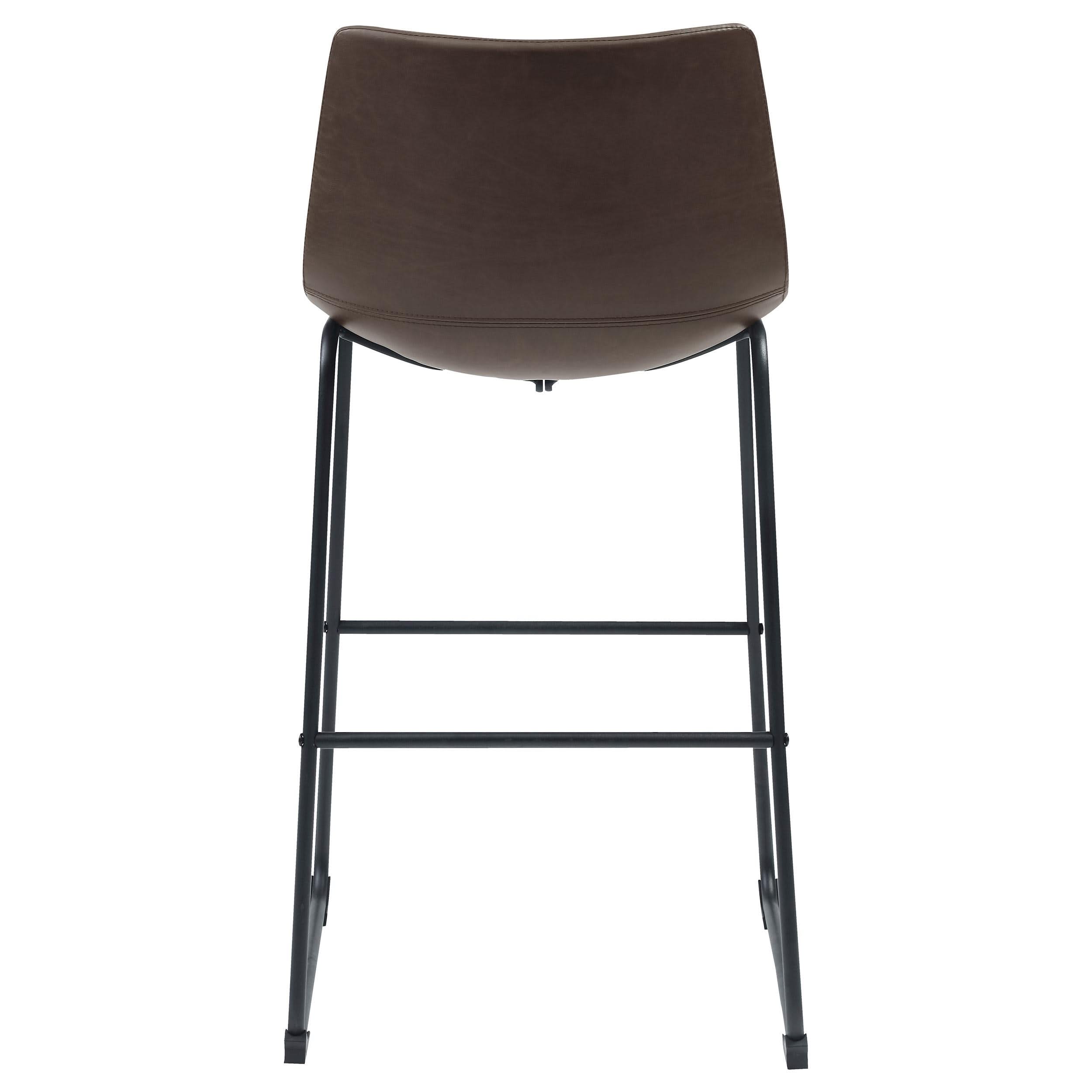 Silla de bar tapizada Michelle marrón (juego de 2)