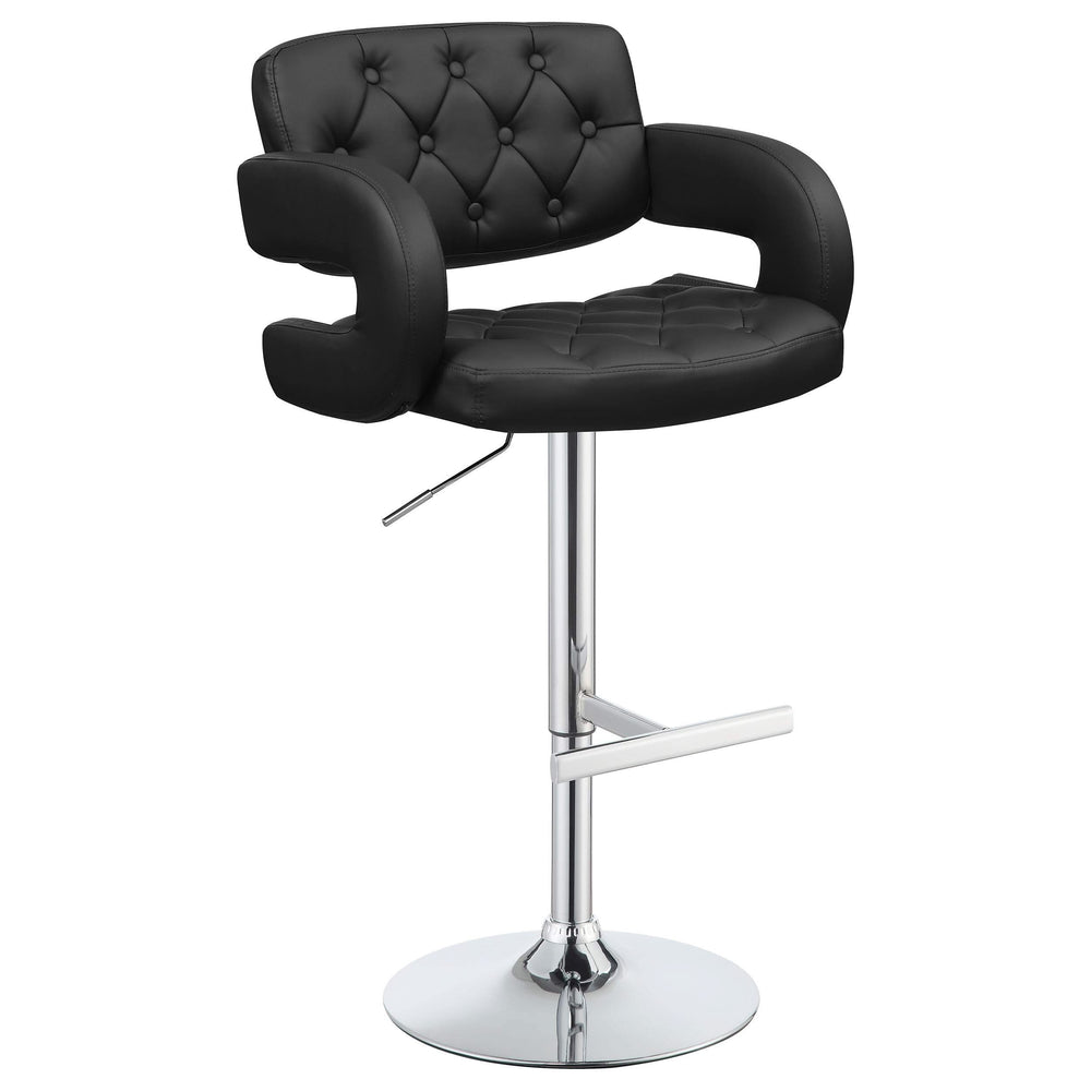 Taburete de bar ajustable Brandi negro y cromado