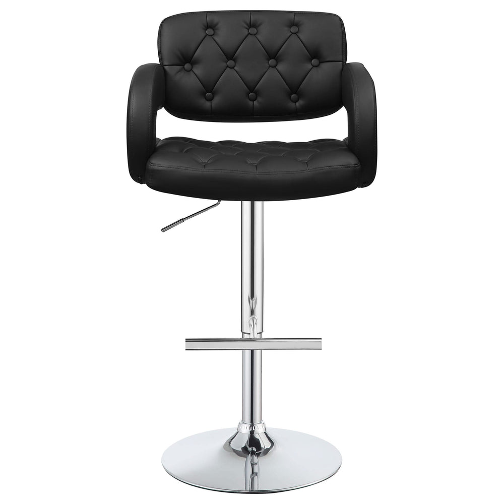Taburete de bar ajustable Brandi negro y cromado