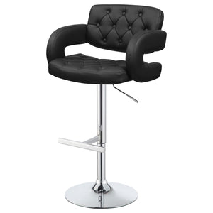 Taburete de bar ajustable Brandi negro y cromado