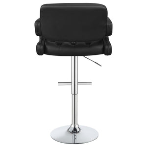 Taburete de bar ajustable Brandi negro y cromado