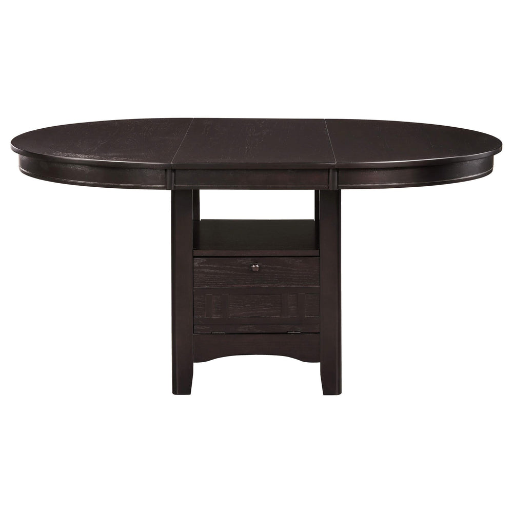 Juego de comedor Lavon de 5 piezas con hojas extensibles ovaladas, color espresso