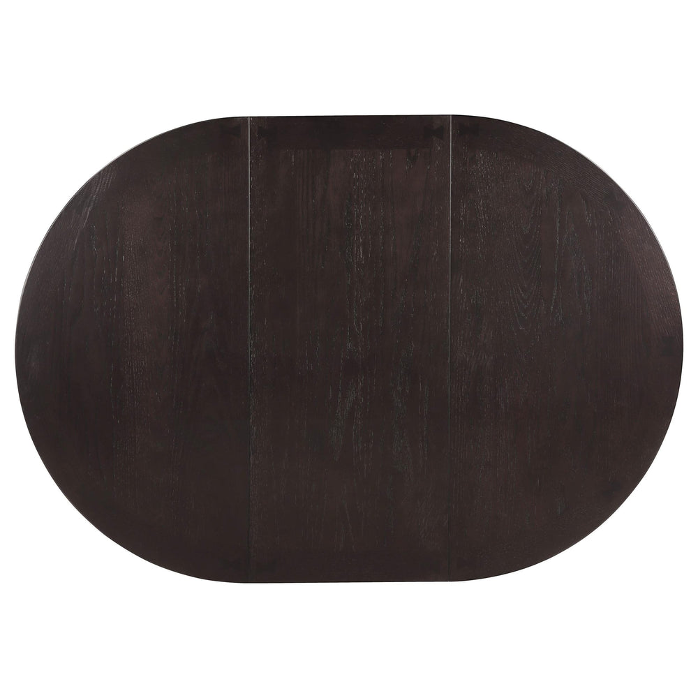 Juego de comedor Lavon de 5 piezas con hojas extensibles ovaladas, color espresso