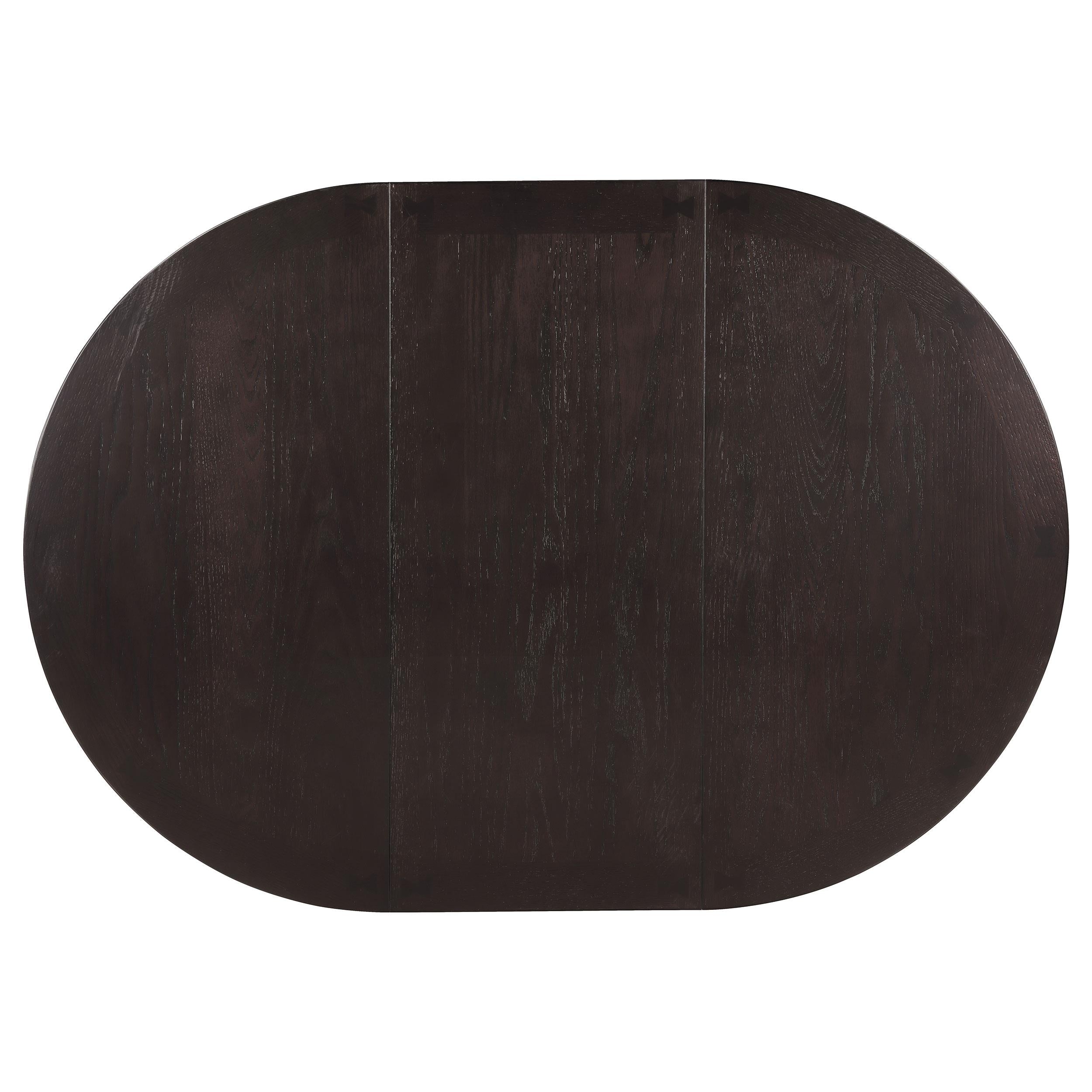 Lavon Oval 60-inch Extension Leaf Dining Table Espresso