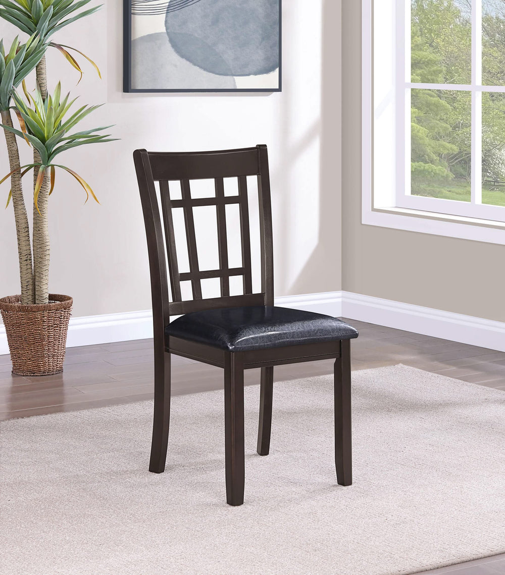 Silla de comedor auxiliar de madera Lavon color espresso (juego de 2)